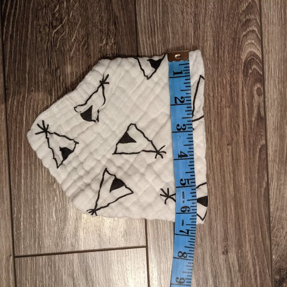 [KIDS 2/$20] NWOT Baby- 5pk Bandana Bibs Gauze (Black/White) - Picture 6 of 6
